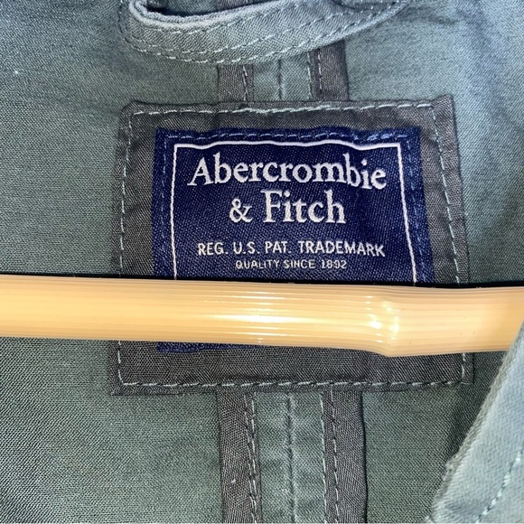 Women’s Abercrombie & Fitch Army Green Utility Jacket Longline Size S - Picture 2 of 4